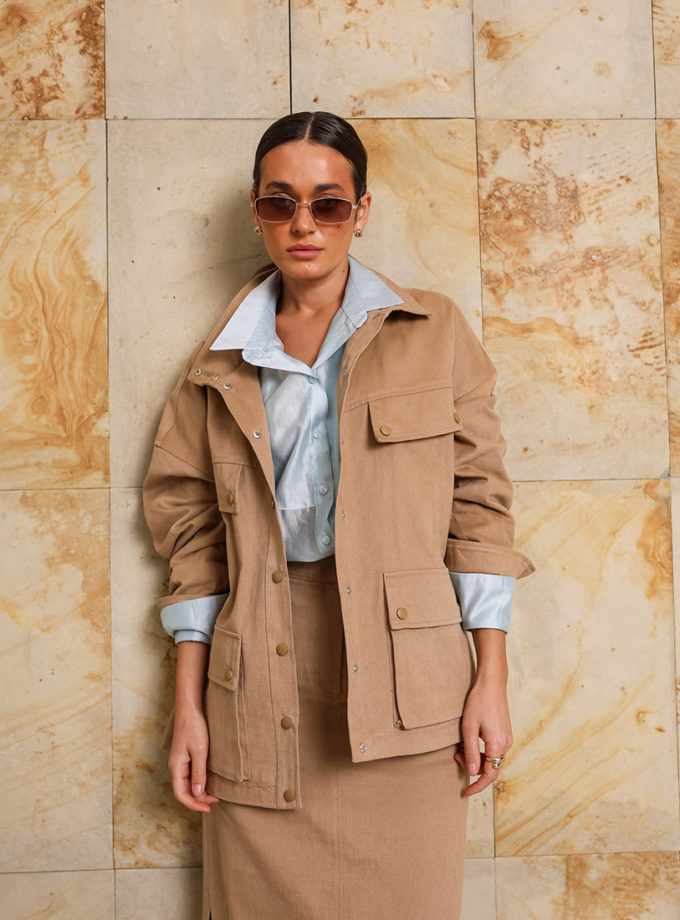 Утеплена куртка із кольорового деніму GET DRESSED. (GD_SS26_11)