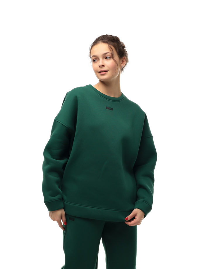 Світшот утеплений з логотипом W25 зелений MMSW (MMSW_СУЗЛ-W25-C)