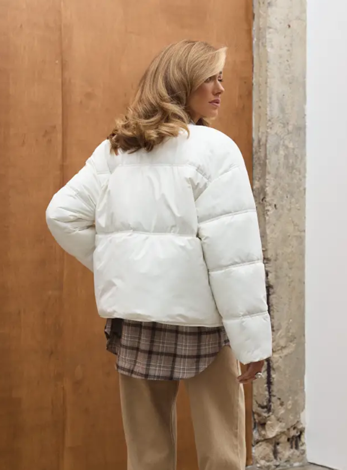 Куртка стьобана без коміра OW 35 молочна TWICE (TWC_3371-105614-kurtka_mlk)