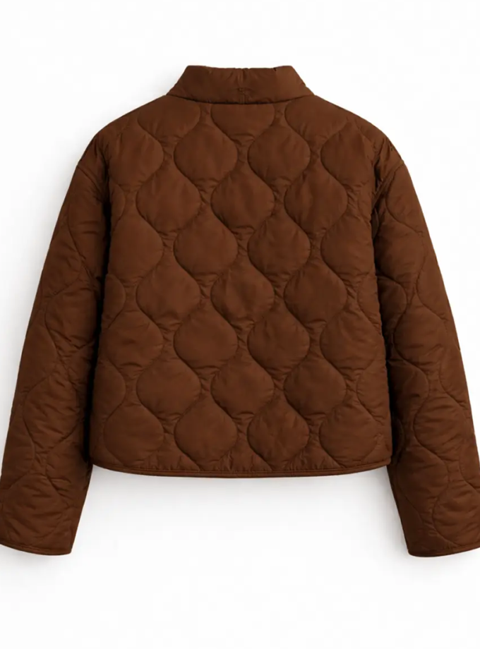 Куртка стьобана OW 034 коричнева TWICE (TWC_3370-105589-kurtka_br)