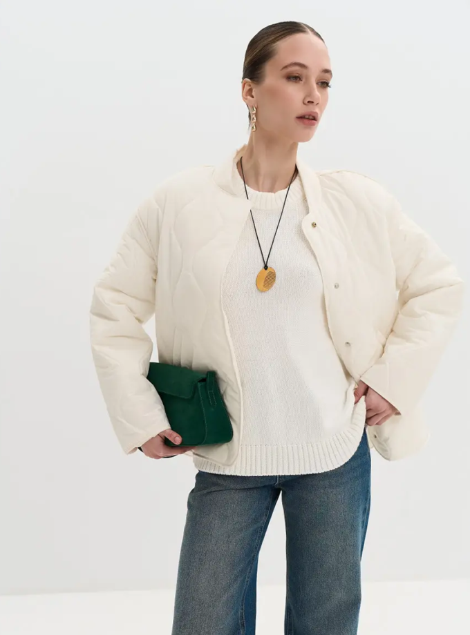 Куртка стьобана OW 034 молочна TWICE (TWC_3370-105589-kurtka_mlk)