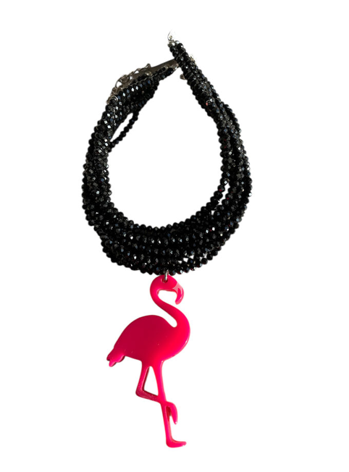 Чокер чорний з фламінго SMART JEWELRY (SJ_037)