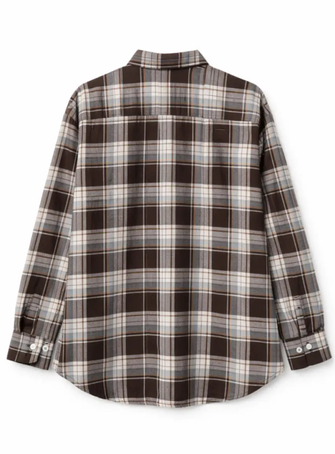 Сорочка бавовняна в клітинку SH102 коричнева TWICE (TWC_3403-105756-sorochka_br)