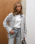 Сорочка в клітинку з акцентними швами TW28 сіра TWICE (TWC_3379-105643-sorochka_gr)