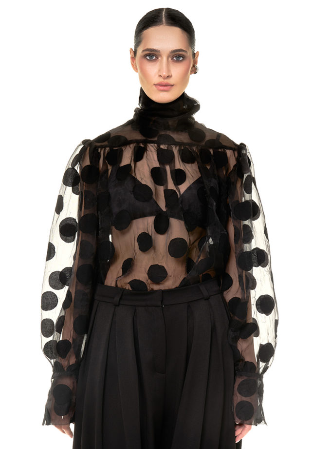 Блуза чорна в горох Grace TWINSIS CLOTHES (TW_CT_SS 556309)