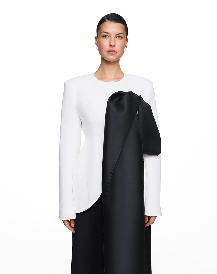 TWINSIS 708 Жакет силуетний білий Luna TWINSIS CLOTHES (TW_CT_SS 142767) - фото 2