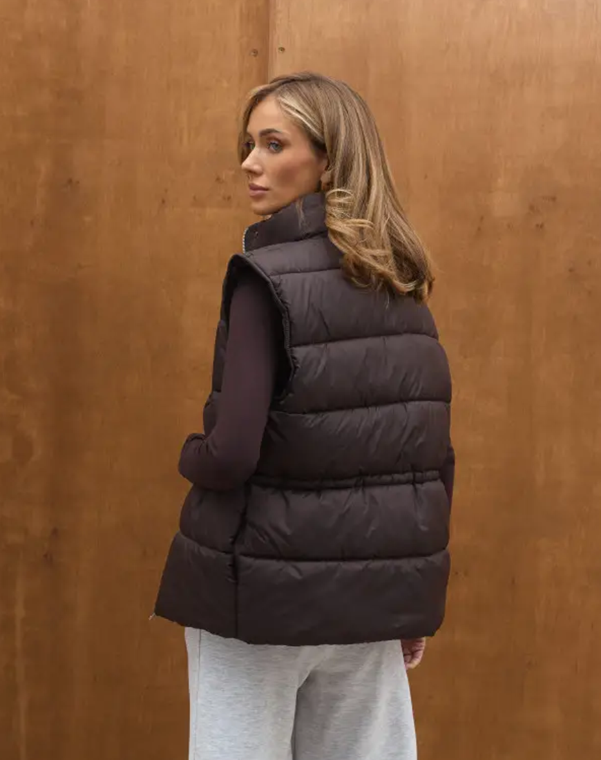 zhilet-uteplenij-z-zatyazhkami-ow001 (5) Жилет Утеплений з затяжками OW001 коричневий TWICE (TWC_2439-9909-zhilet_br) - фото 2