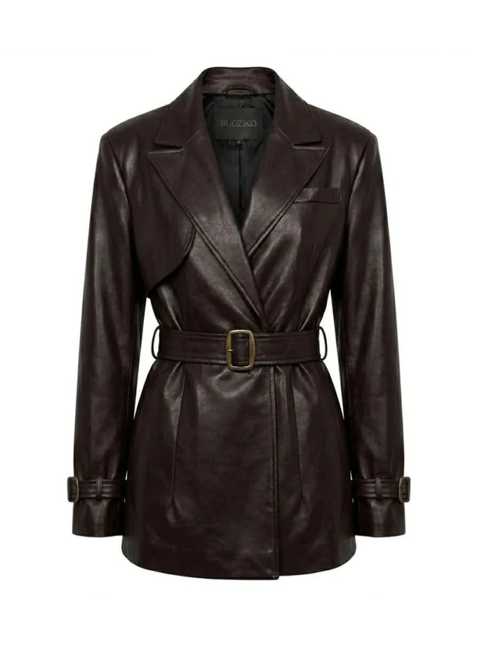 Сливовий кроп тренч London BÚDZIKO (BDZ_LND-PLM-TRC-SS26)