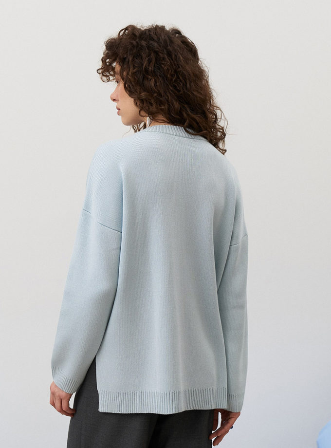 Віскозний джемпер з V-подібним вирізом Quiet SAVOUR (SVR_JR-1364-bl)