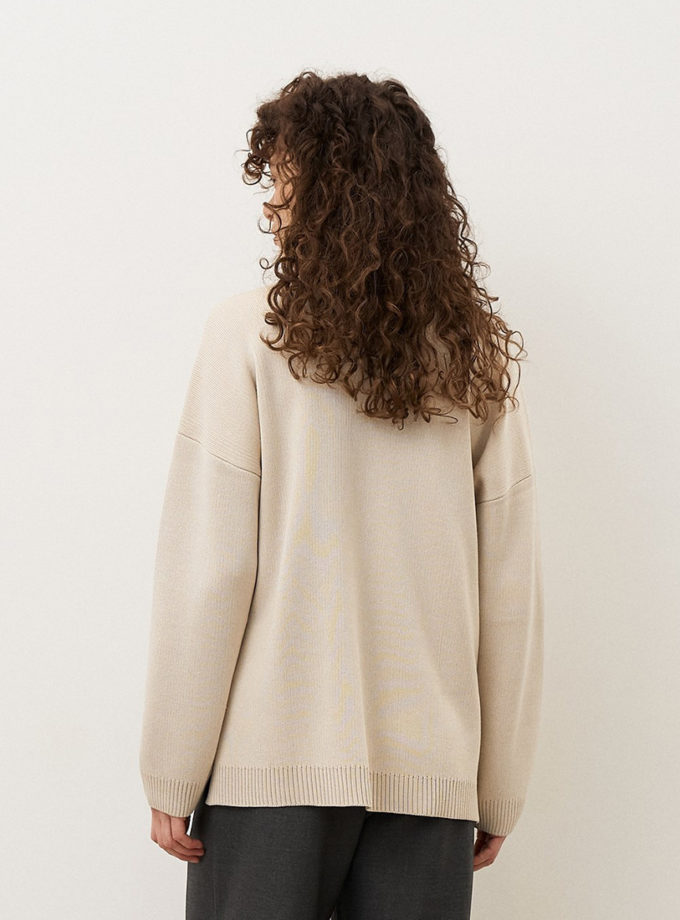 Віскозний джемпер з V-подібним вирізом Quiet SAVOUR (SVR_JR-1364-bg)