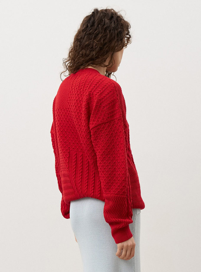 Фактурний светр з круглою горловиною Weave SAVOUR (SVR_JR-1363-rd)