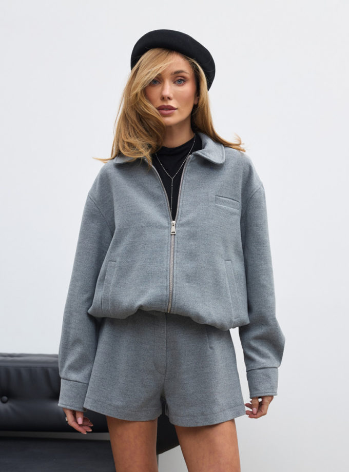 Бомбер на блискавці OW002 TWICE (TWC_HФ-00008020-gr)