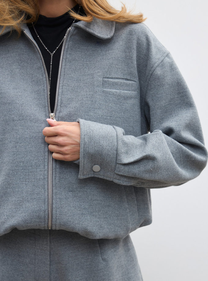 Бомбер на блискавці OW002 TWICE (TWC_HФ-00008020-gr)