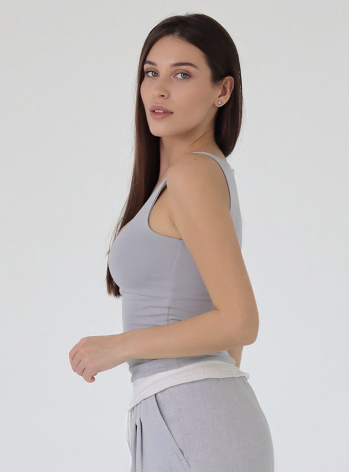 Майка SoftTouch у сіро-блакитному кольорі MAXAVI (MX_MX2514_gray)