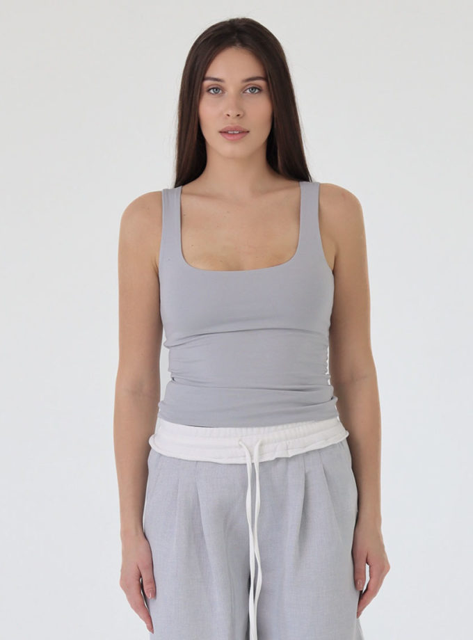 Майка SoftTouch у сіро-блакитному кольорі MAXAVI (MX_MX2514_gray)