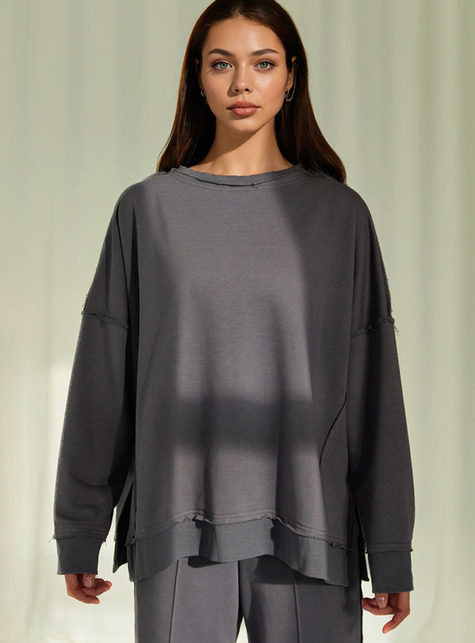 Світшот у сірому кольорі MAXAVI (MX_MX2301_gray)