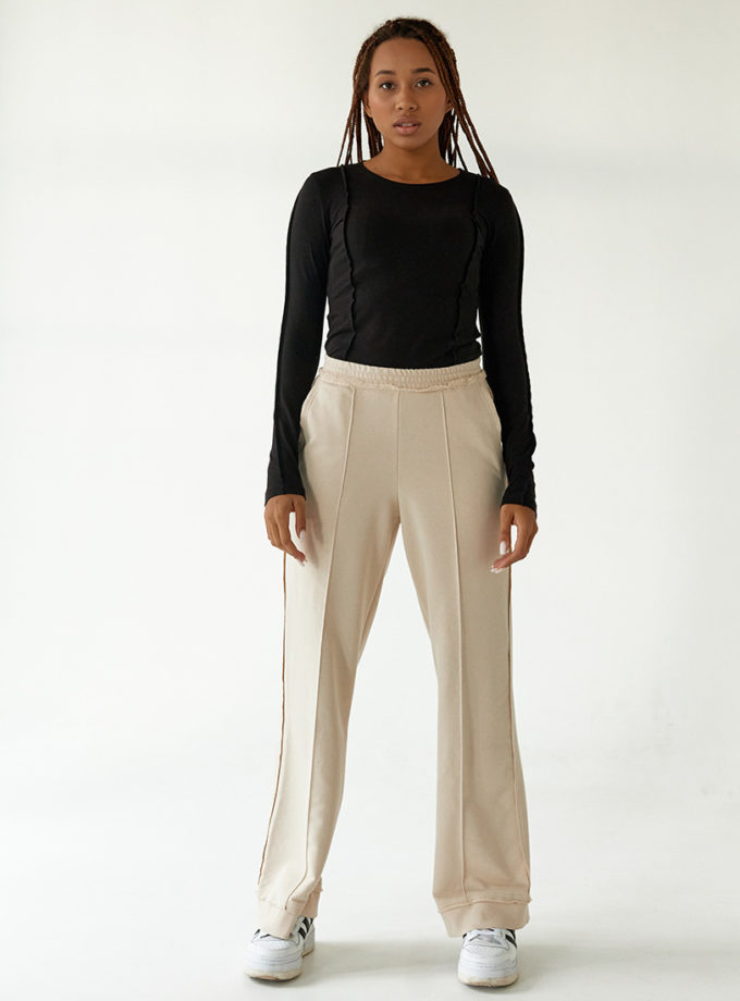 Штани зі стрілками у молочному кольорі MAXAVI (MX_MX2311_milky)