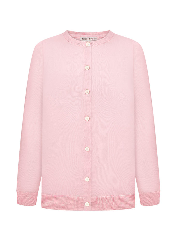 Кардиган з вовни мериноса CHALETY (CHLT_Cardigan_Onda_Candy_pink)
