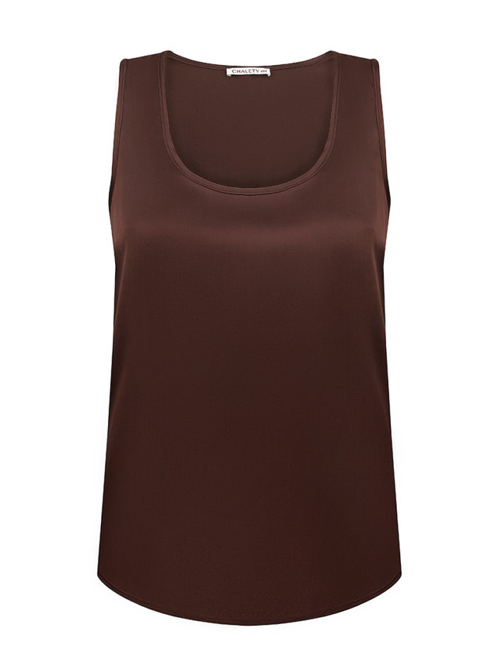 Топ з шовку CHALETY (CHLT_Top_Aurora_Coffee_bean)