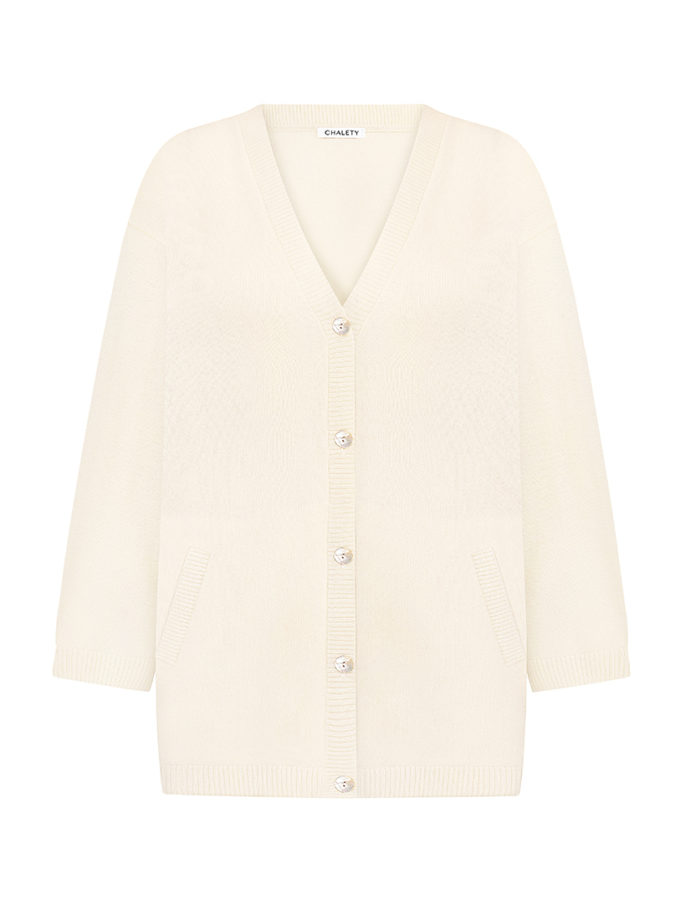 Кардиган з кашеміру CHALETY (CHLT_Cardigan_Maestrale_Cloud_dancer)