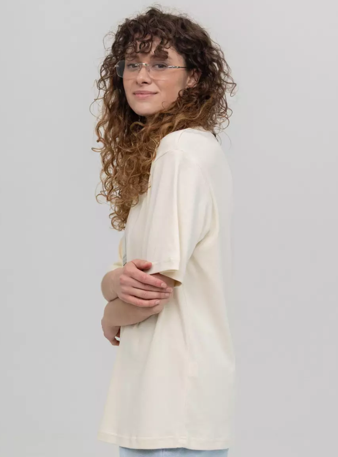 Футболка оверсайз лимонного кольору TWICE (TWC_НФ-00006794_yel)