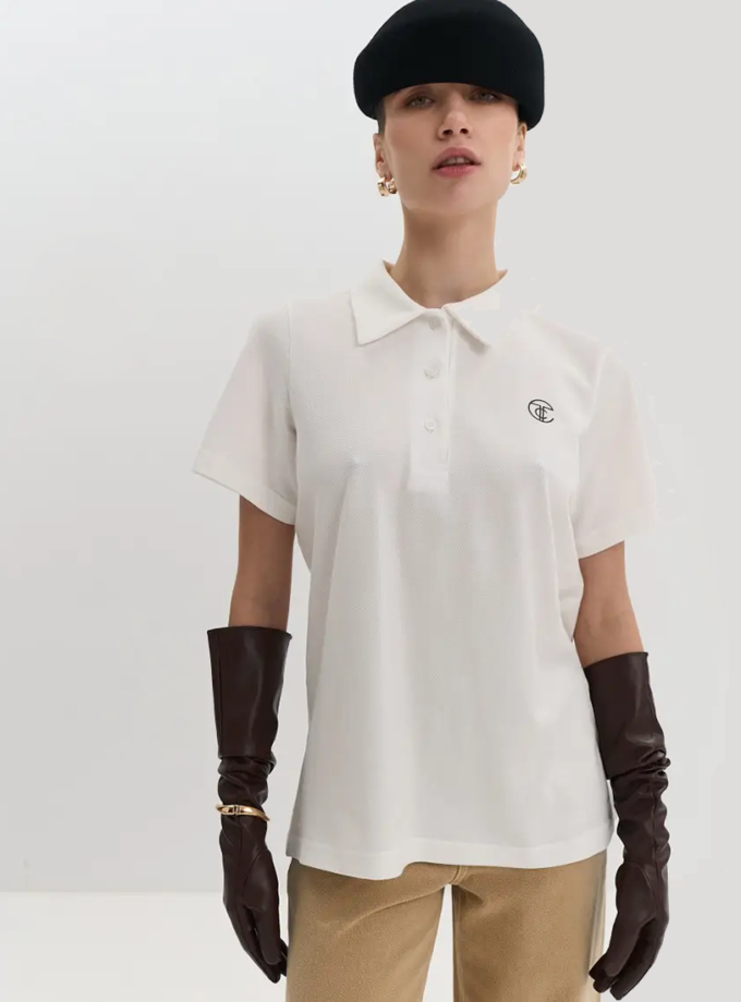 Футболка поло TS07 з чорним принтом Twice TWICE (TWC_НФ-00007990)