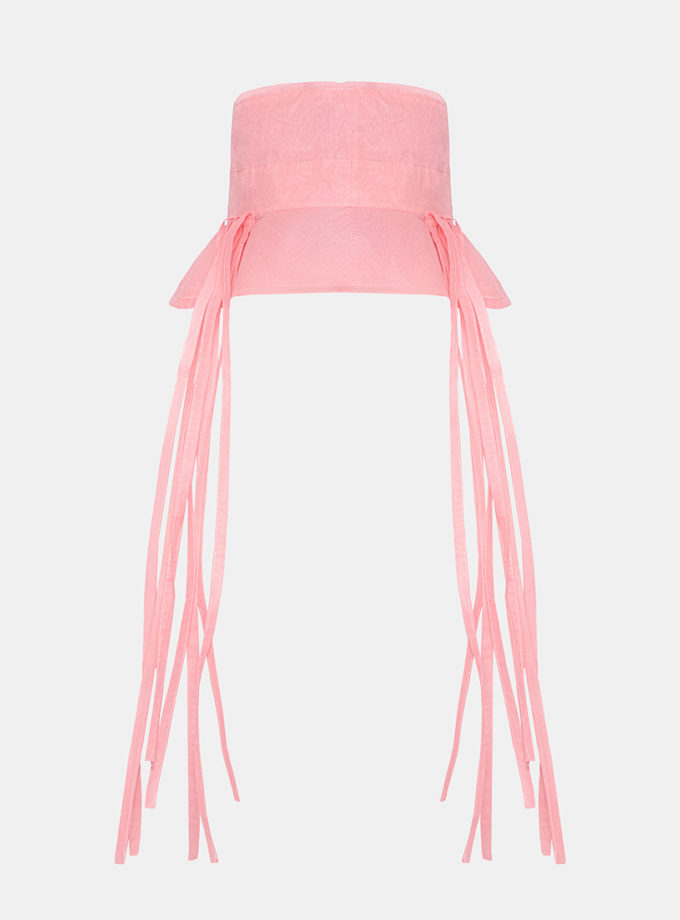 Ефектний капелюх з органді MARCHI (MRCH_SS26-40)