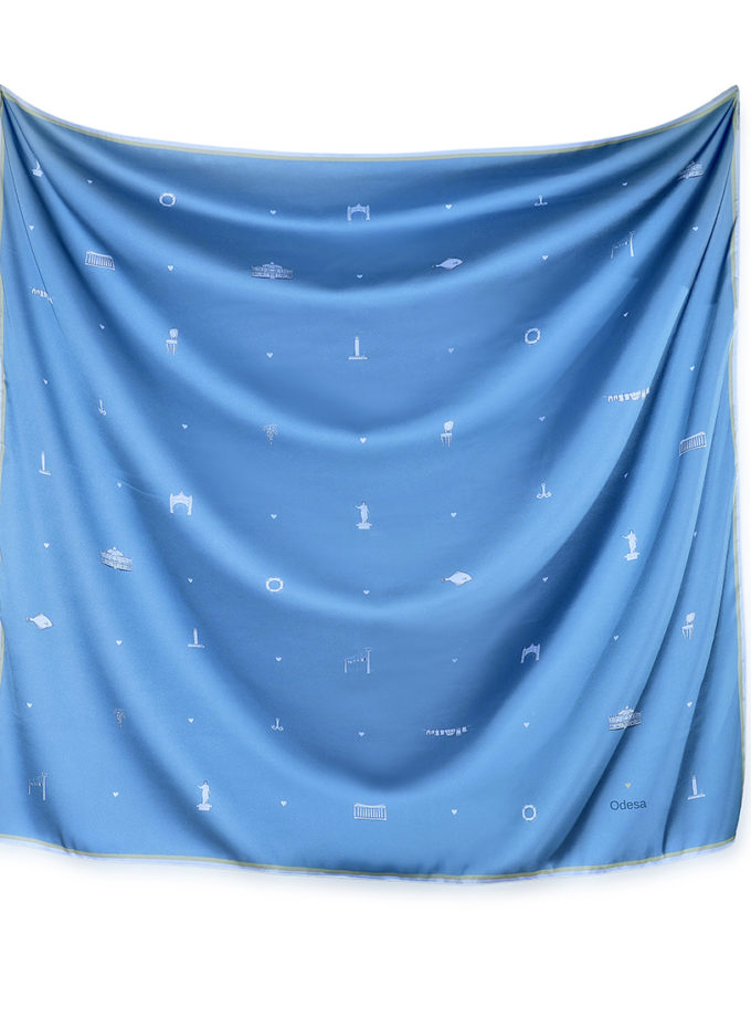 Хустинка Моя Одеса блакитного кольору SOFT25 (SOFT_h_Od_b_100)