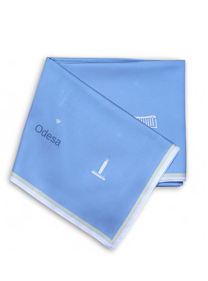 Хустинка Моя Одеса блакитного кольору SOFT25 (SOFT_h_Od_b_100)