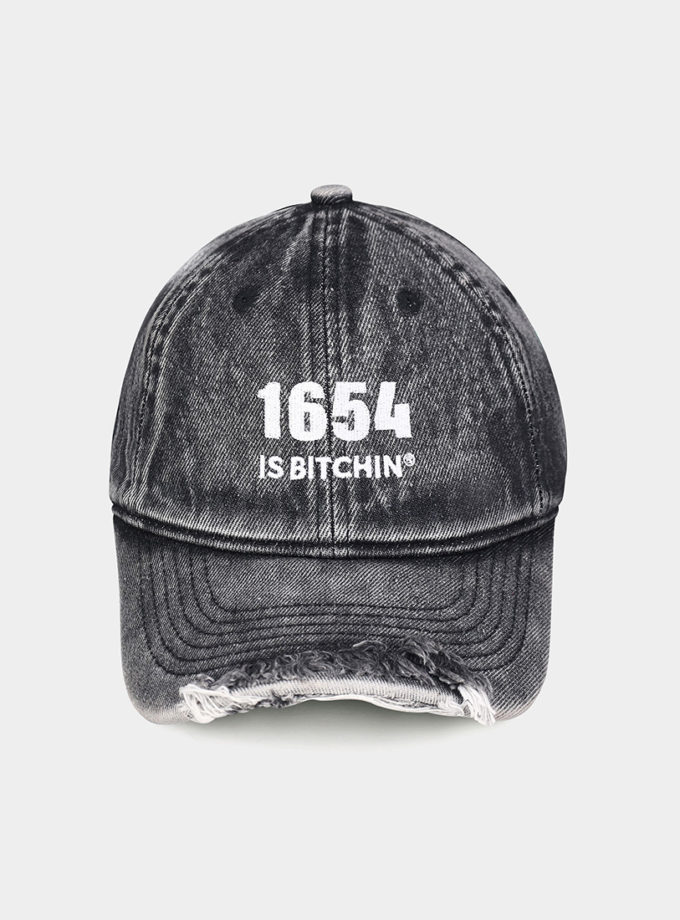 Чорна джинсова кепка 1654 BITCHIN' (BTCH_0014)