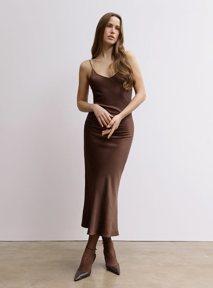Сукня з віскози CHALETY (CHLT_Dress_Siesta_Coffee_bean)