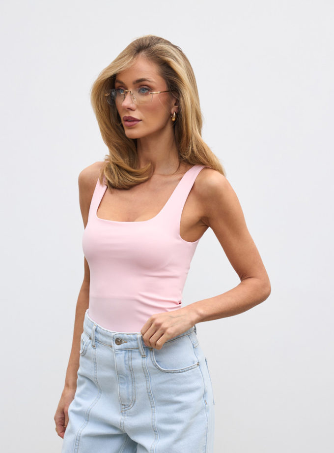 Майка на широких бретелях TP004 рожева TWICE (TWC_нф-00008032_PNK)