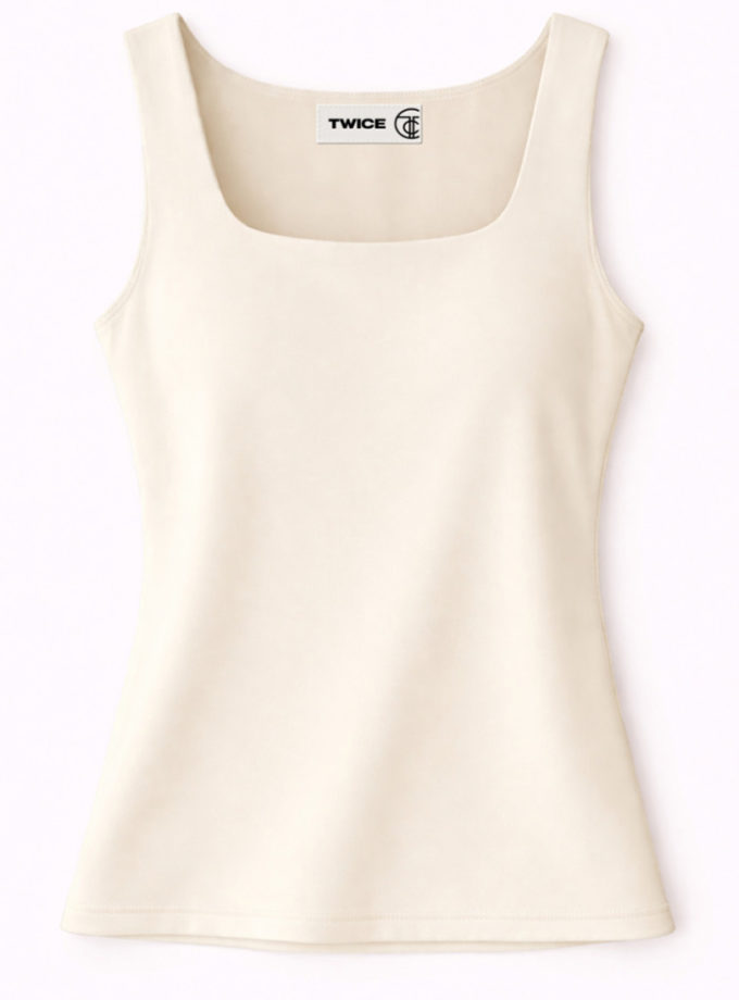 Майка на широких бретелях TP004 молочна TWICE (TWC_нф-00008032_MLK)