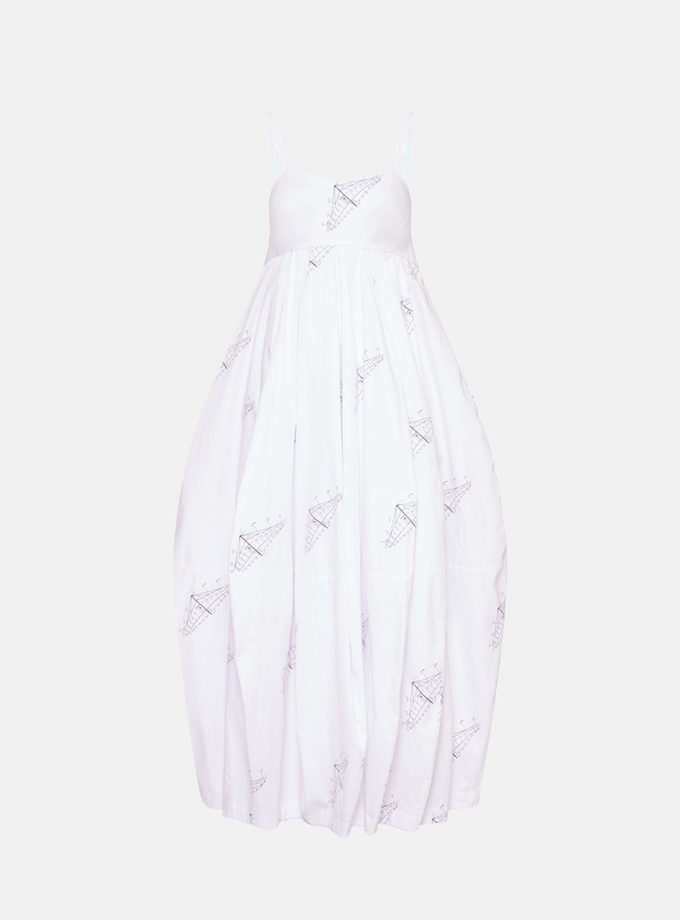 Легка бавовняна сукня максі з ніжними бретелями MARCHI (MRCH_SS26-22)