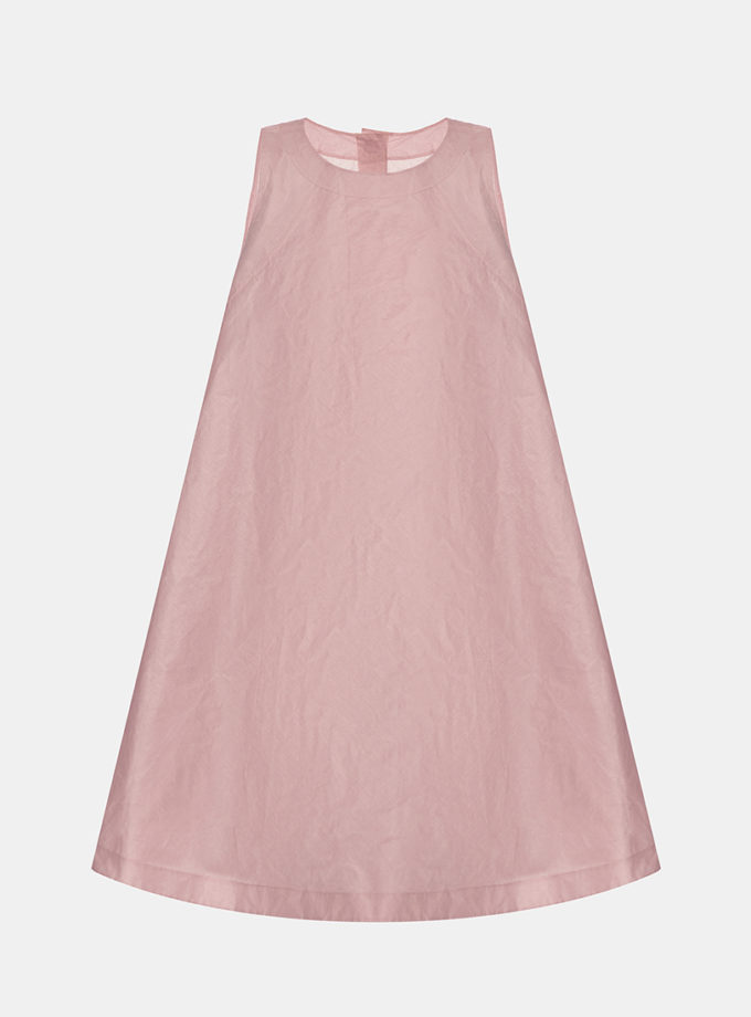 Міні рожева сукня з органді Аплікація MARCHI (MRCH_SS26-27)