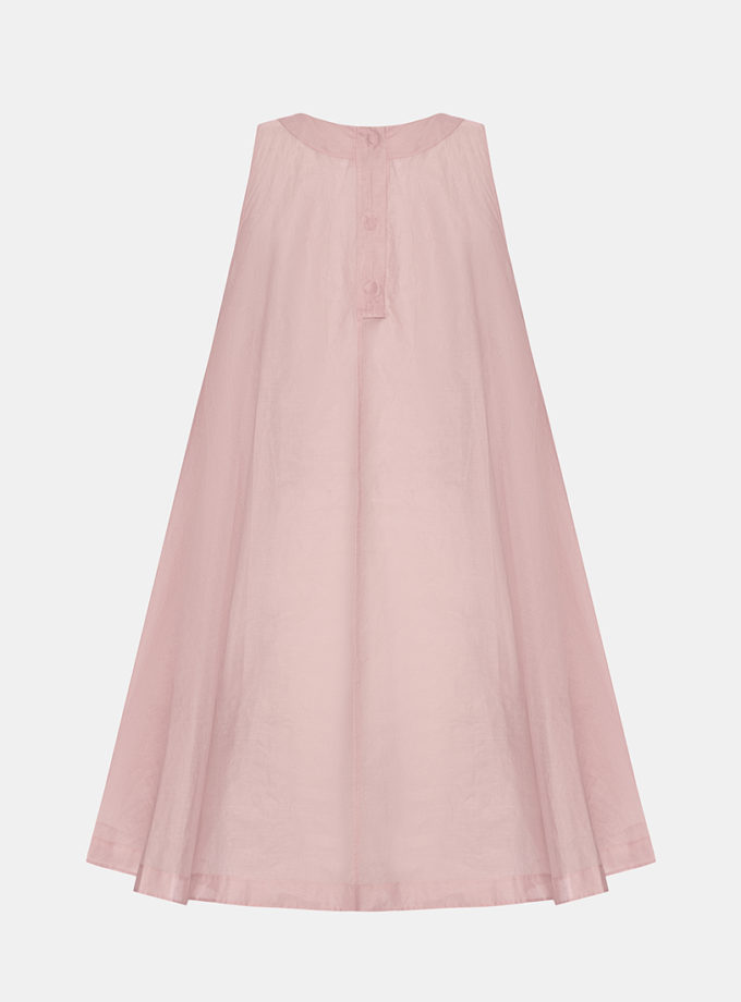 Міні рожева сукня з органді Аплікація MARCHI (MRCH_SS26-27)