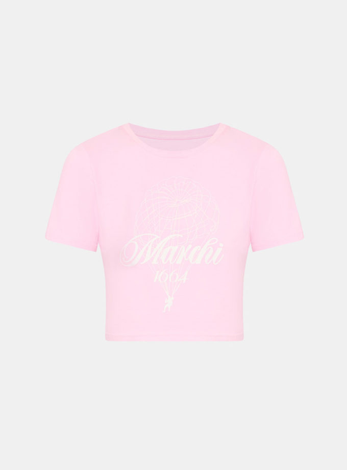 Яскрава рожева футболка MARCHI (MRCH_SS26-1-pink)