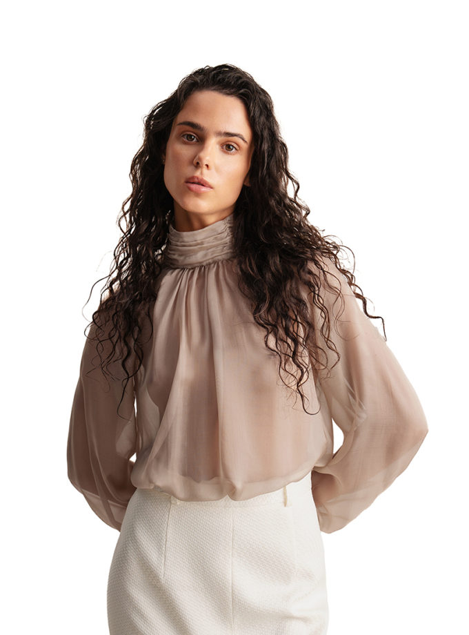 Блуза шовкова Mistral тілесна VVIDE (VVD_FW B-05-001/1)