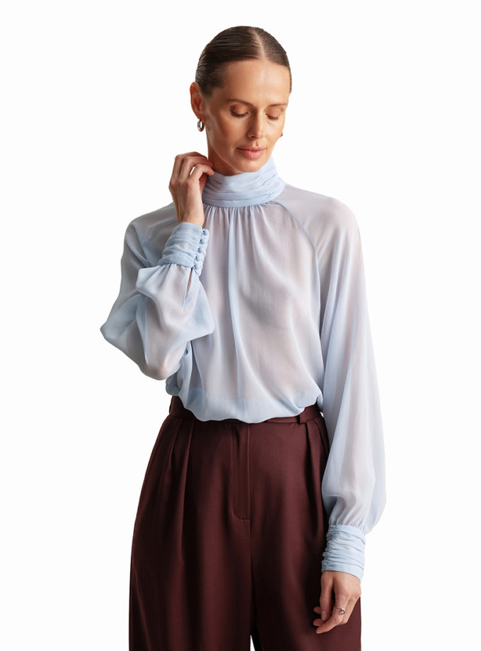 Блуза шовкова Mistral блакитна VVIDE (VVD_FW B-05-001/3)