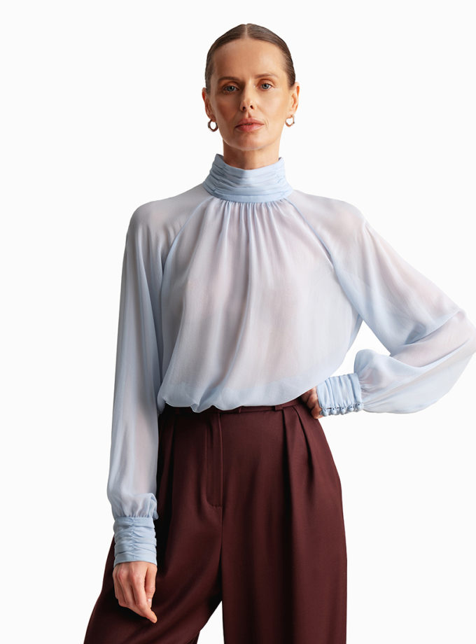 Блуза шовкова Mistral блакитна VVIDE (VVD_FW B-05-001/3)