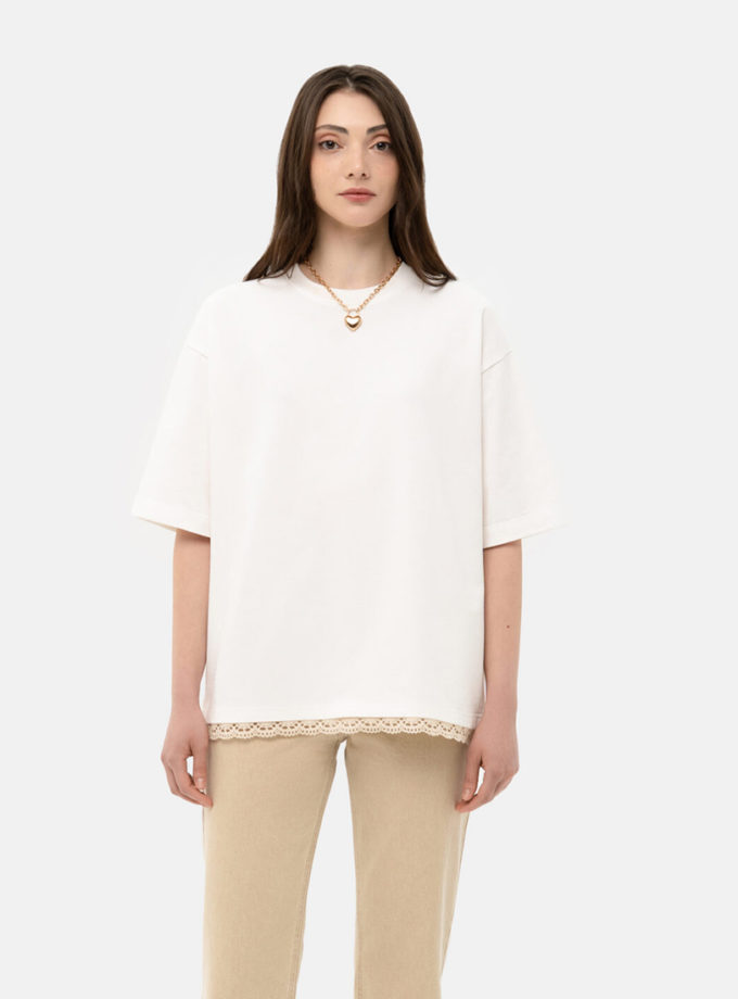 Футболка Milk with crochet trim MATCH DENIM (MTCH_sp26-tshirt-milk)