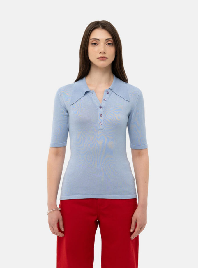 Поло Light Blue Knit MATCH DENIM (MTCH_sp26-lblue-polo)