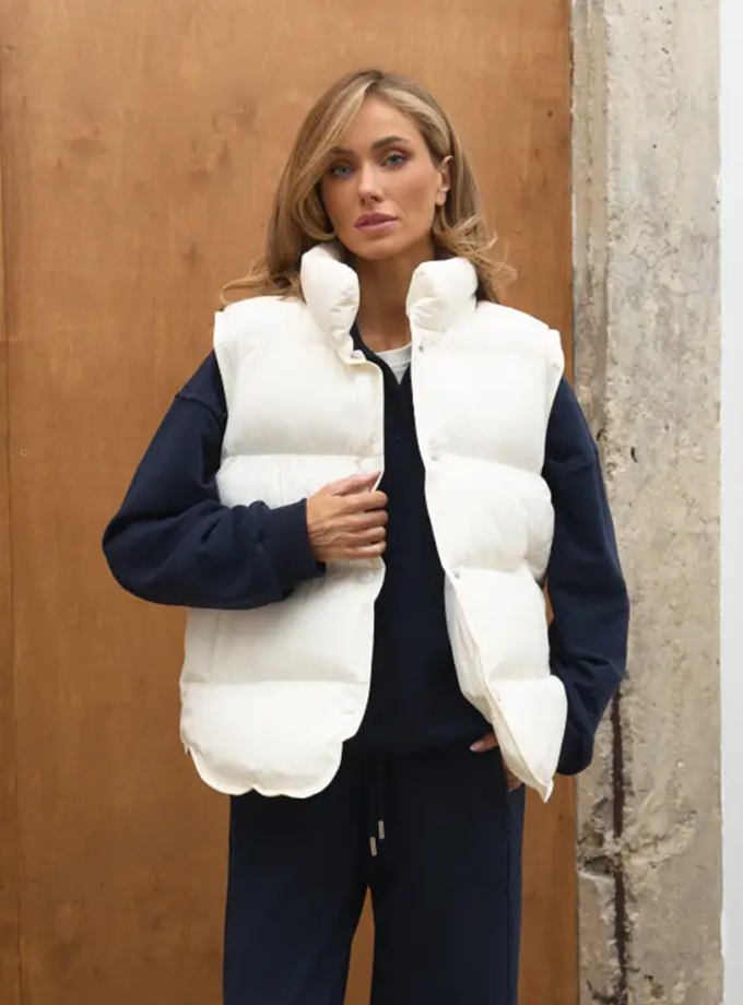 Жилет базовий утеплений OW002 молочний TWICE (TWC_НФ-00007980_MLK)