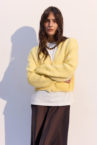 Кардиган трикотажний з кишенями лимонний THE LACE (TLA_00003713)