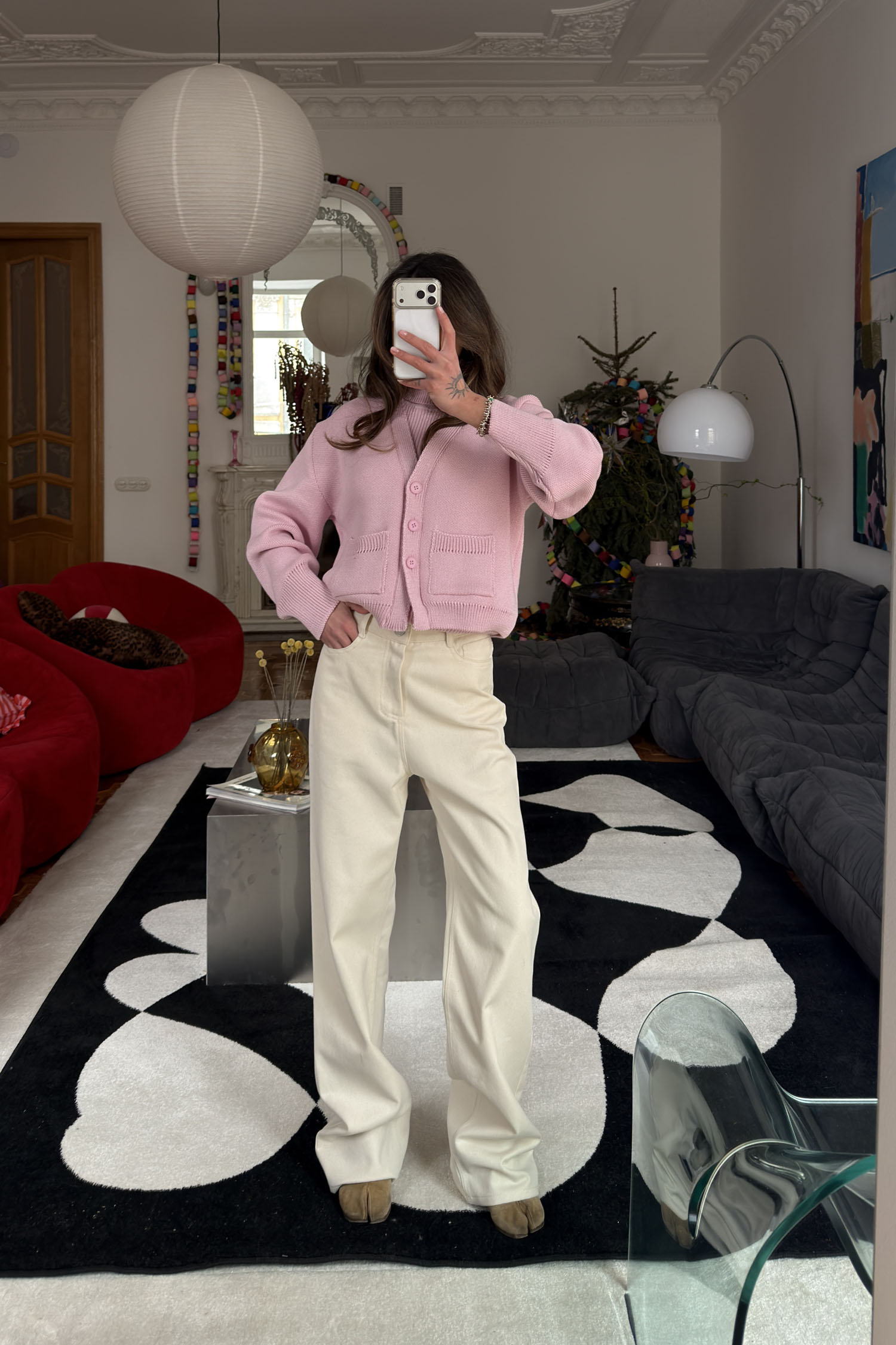 00003786-2 Кардиган трикотажний з кишенями рожевий THE LACE (TLA_00003786) - фото 2