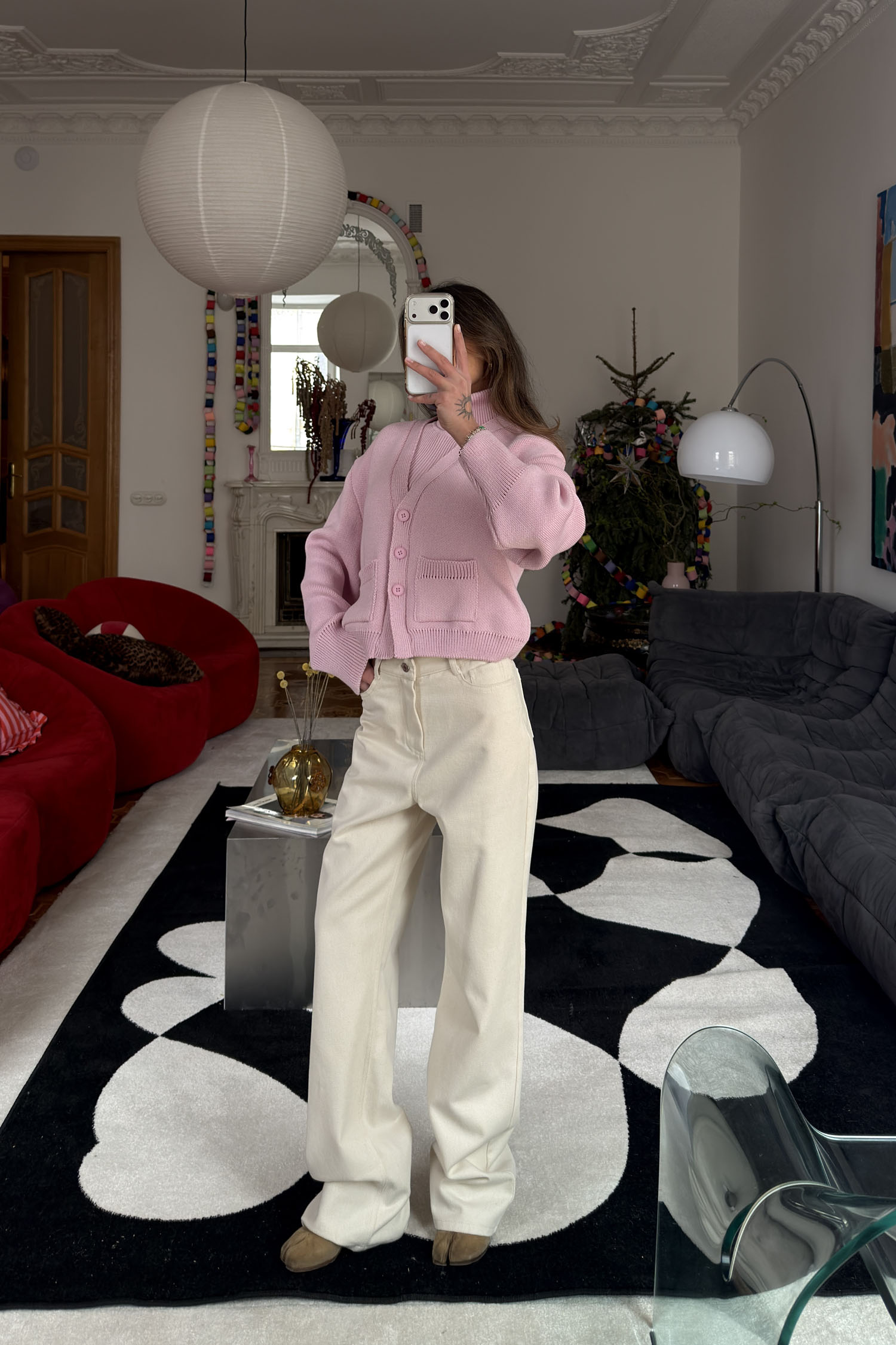 00003786-5 Кардиган трикотажний з кишенями рожевий THE LACE (TLA_00003786) - фото 5