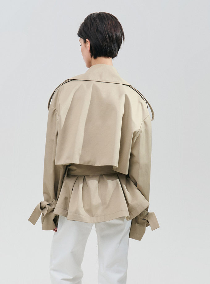 Укорочений тренч - бежевий WKMF (WKMF_299_1)