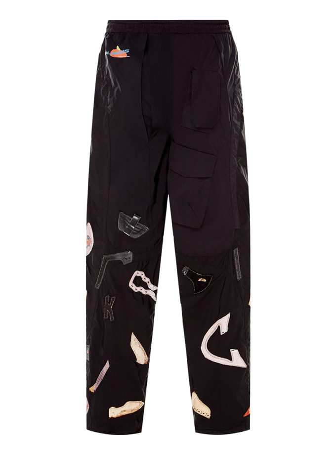 Нейлонові штани з нашивками PLNGNS (PLNGNS_MNS-NY-PNTS-BLC-0008)