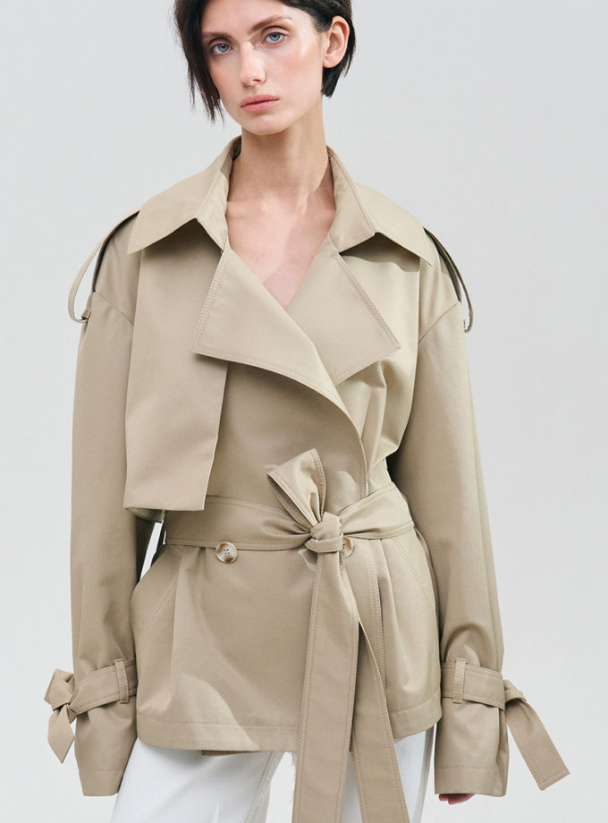 Укорочений тренч - бежевий WKMF (WKMF_299_1)