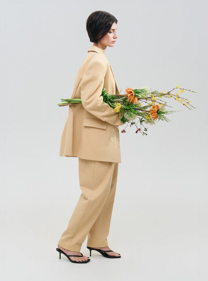 Брюки - пастельно-жовті WKMF (WKMF_301_1)